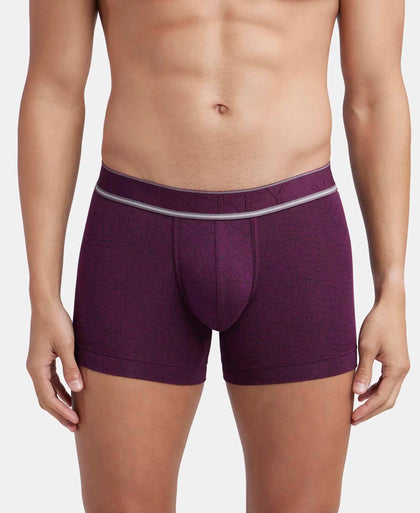 Tencel Micro Modal Elastane Stretch Printed Trunk with Natural StayFresh Properties - Potent Purple-1