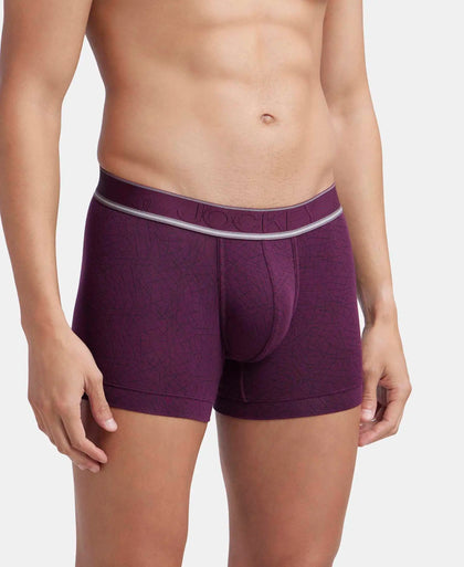 Tencel Micro Modal Elastane Stretch Printed Trunk with Natural StayFresh Properties - Potent Purple-2