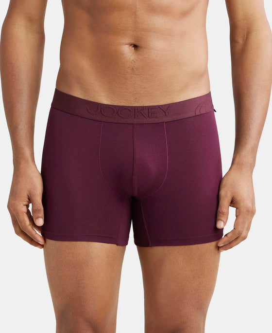 Tencel Micro Modal Cotton Elastane Stretch Solid Trunk with Natural StayFresh Properties - Wine Tasting