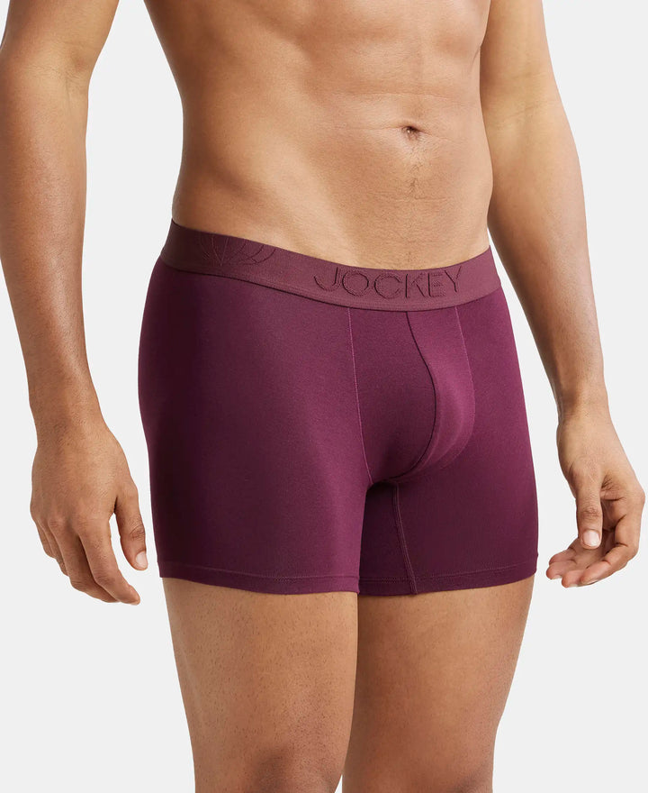 Tencel Micro Modal Cotton Elastane Stretch Solid Trunk with Natural StayFresh Properties - Wine Tasting