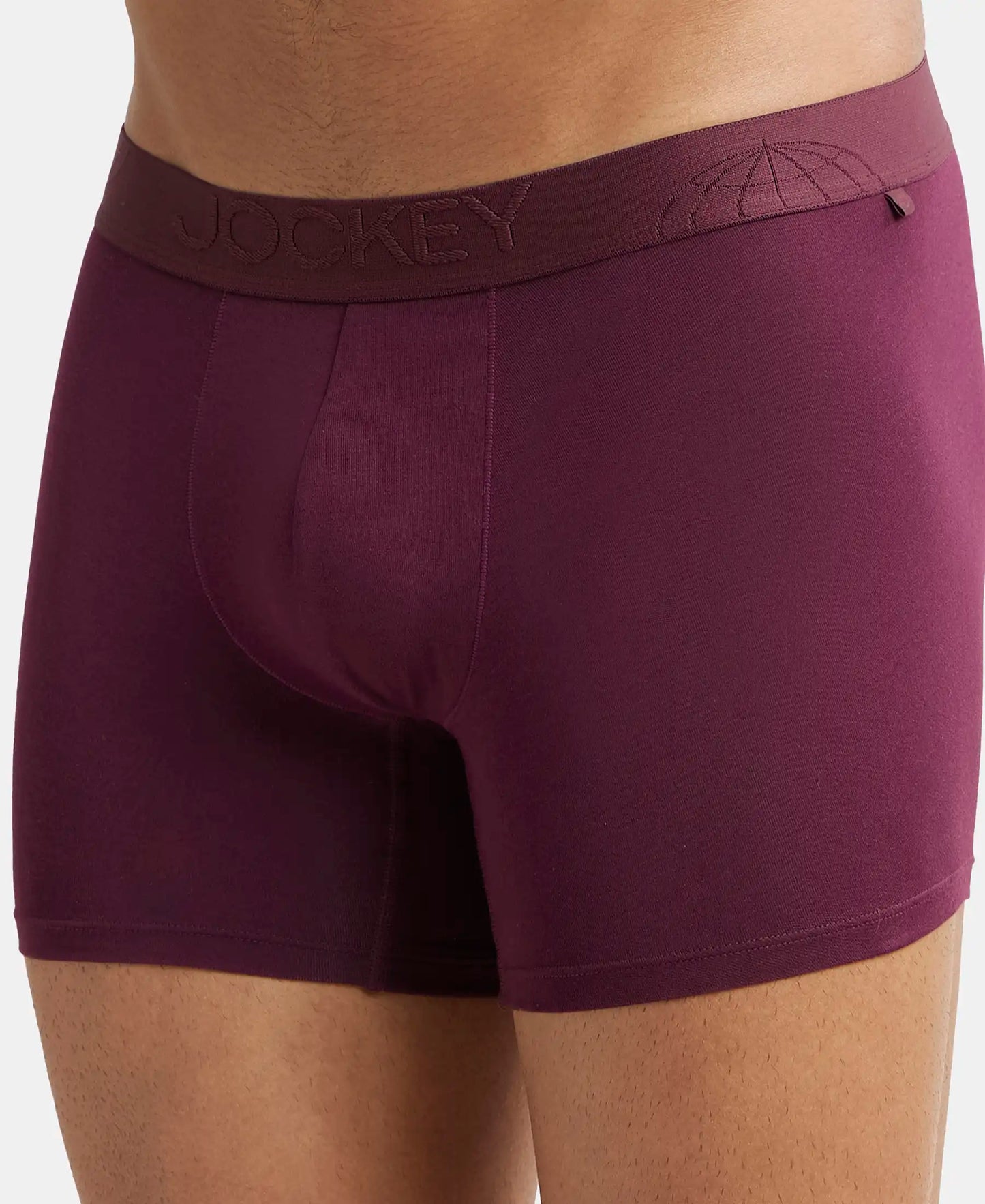 Tencel Micro Modal Cotton Elastane Stretch Solid Trunk with Natural StayFresh Properties - Wine Tasting