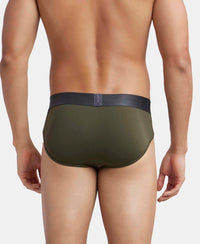 Tactel Microfiber Elastane Stretch Solid Brief with Moisture Move Properties - Forest Night-3