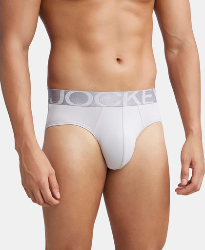 Tactel Microfiber Elastane Stretch Solid Brief with Moisture Move Properties - High Rise