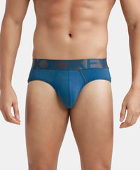 Tactel Microfiber Elastane Stretch Solid Brief with Moisture Move Properties - Leging Blue-1