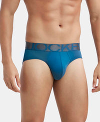 Tactel Microfiber Elastane Stretch Solid Brief with Moisture Move Properties - Leging Blue-2