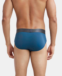 Tactel Microfiber Elastane Stretch Solid Brief with Moisture Move Properties - Leging Blue-3