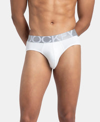 Tactel Microfiber Elastane Stretch Solid Brief with Moisture Move Properties - White