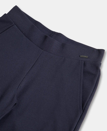 Rayon Nylon Elastane All Day Straight Pants with Durable Waistband - Navy Blazer