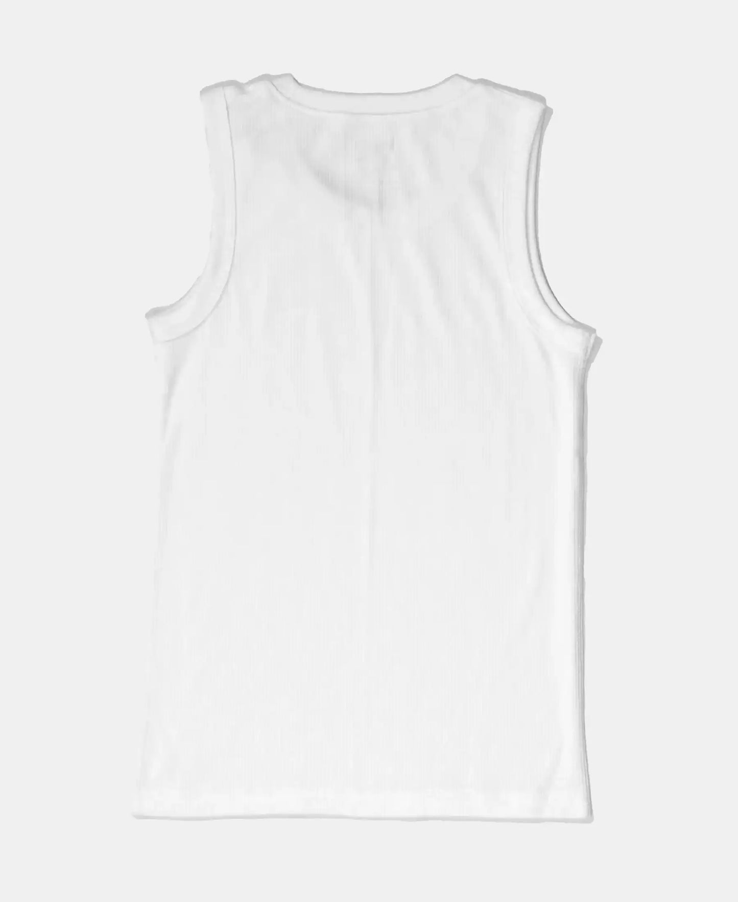 Kid's Super Combed Cotton Rich Sleeveless Thermal Muscle Vest with StayWarm Treatment - Off White