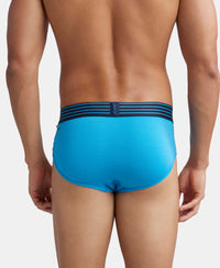 Microfiber Mesh Elastane Stretch Performance Brief with StayDry Technology - Tropical Sea