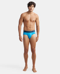 Microfiber Mesh Elastane Stretch Performance Brief with StayDry Technology - Tropical Sea