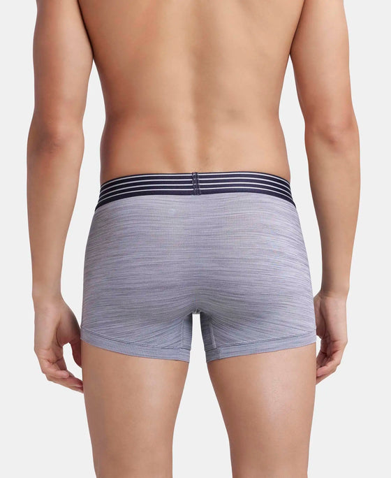 Microfiber Mesh Elastane Stretch Performance Trunk with StayDry Technology - Mid Grey-3