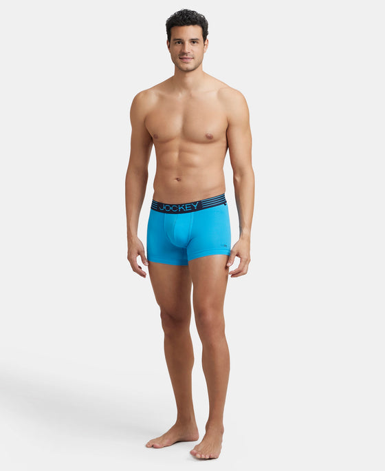 Microfiber Mesh Elastane Stretch Performance Trunk with StayDry Technology - Tropical Sea