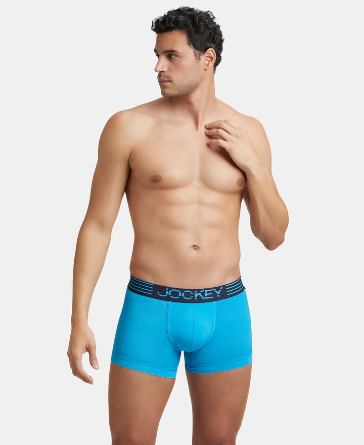 Microfiber Mesh Elastane Stretch Performance Trunk with StayDry Technology - Tropical Sea