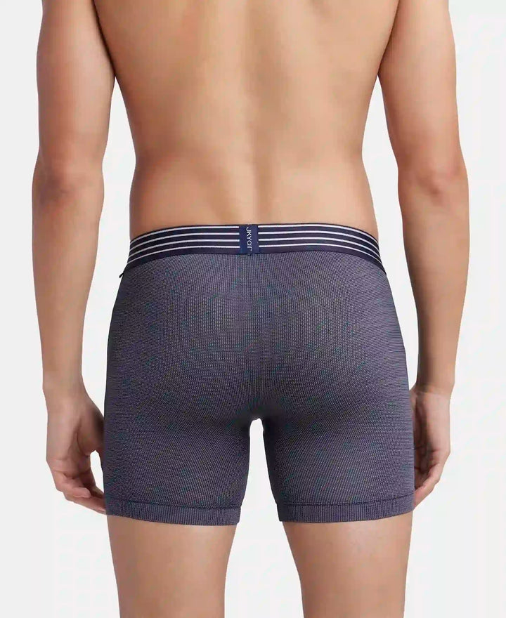 Microfiber Mesh Elastane Stretch Performance Boxer Brief with StayDry Technology - True Navy-3