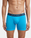 Microfiber Mesh Elastane Stretch Performance Boxer Brief with StayDry Technology - Tropical Sea