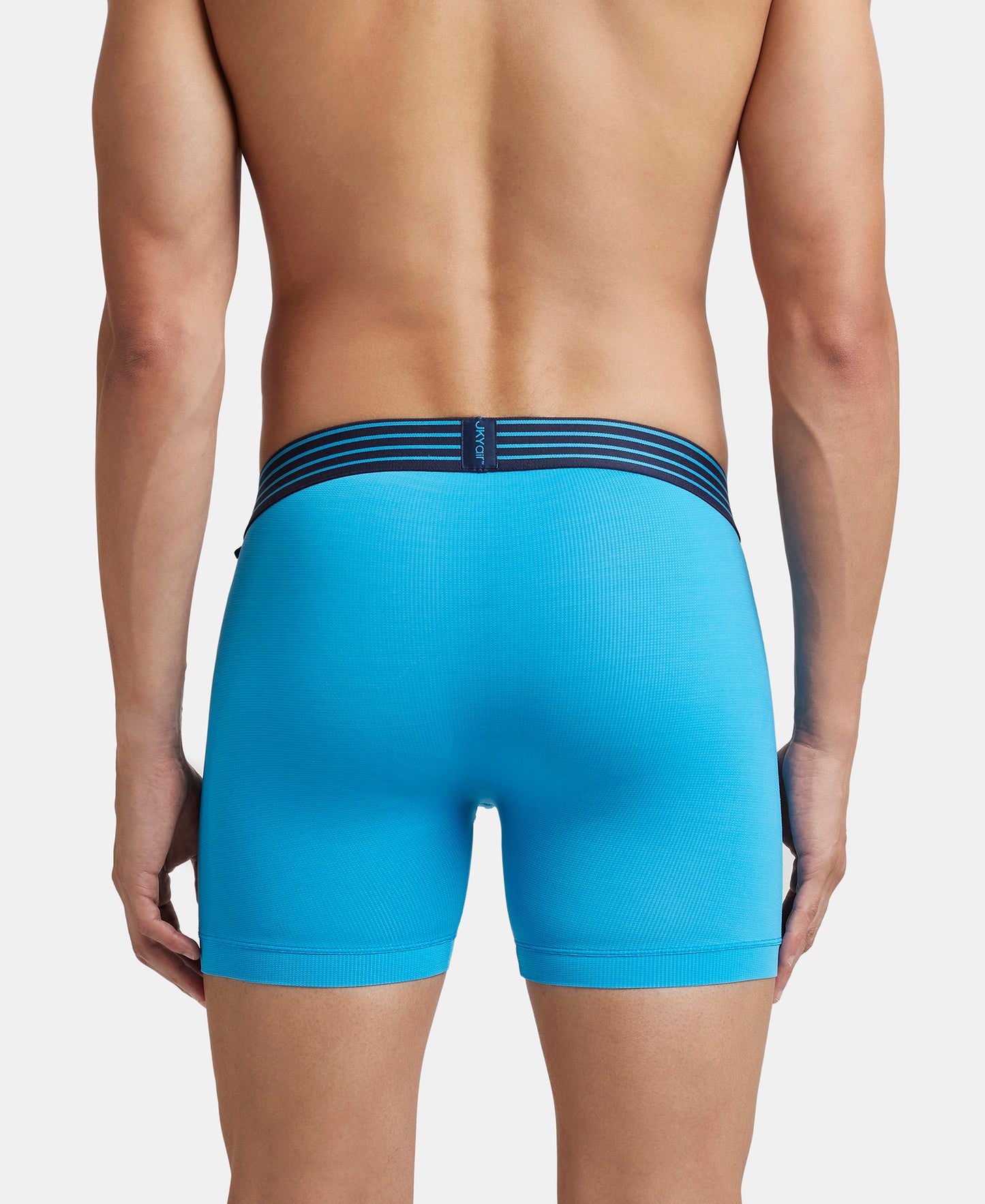 Microfiber Mesh Elastane Stretch Performance Boxer Brief with StayDry Technology - Tropical Sea