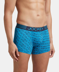 Microfiber Mesh Elastane Stretch Printed Performance Trunk with StayDry Technology - Tropical Sea