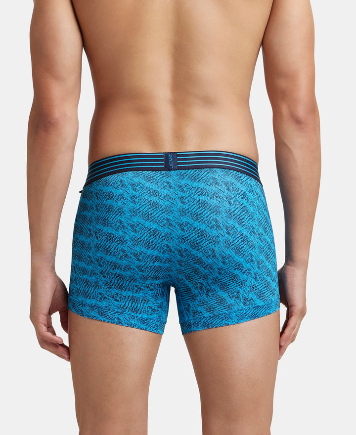 Microfiber Mesh Elastane Stretch Printed Performance Trunk with StayDry Technology - Tropical Sea