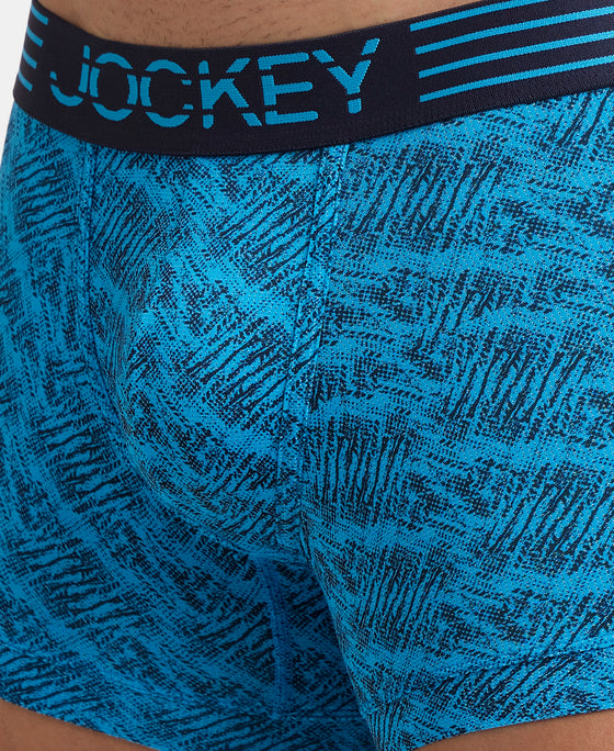 Microfiber Mesh Elastane Stretch Printed Performance Trunk with StayDry Technology - Tropical Sea