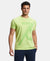 Super Combed Cotton Blend Graphic Printed Round Neck Half Sleeve T-Shirt with Stay Fresh Treatment - Green Glow Printed