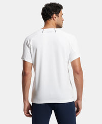 Super Combed Cotton Blend Graphic Printed Round Neck Half Sleeve T-Shirt with Stay Fresh Treatment - White Printed