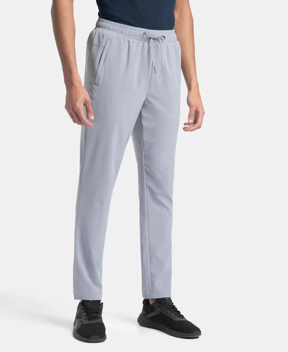 Recycled Microfiber Elastane Stretch Trackpant with Zipper Pockets and StayFresh Treatment - CP Grey