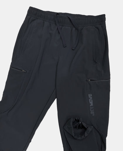 Recycled Microfiber Elastane Stretch Cargo Trackpant with StayFresh Treatment - Black