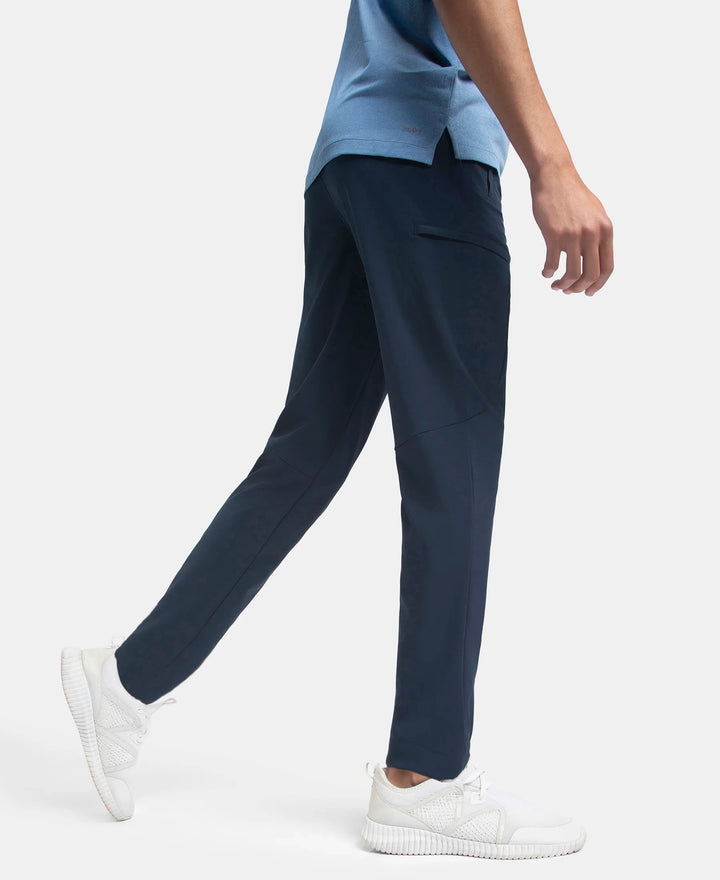 Recycled Microfiber Elastane Stretch Cargo Trackpant with StayFresh Treatment - Navy