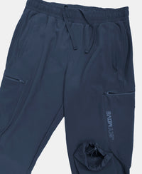 Recycled Microfiber Elastane Stretch Cargo Trackpant with StayFresh Treatment - Navy