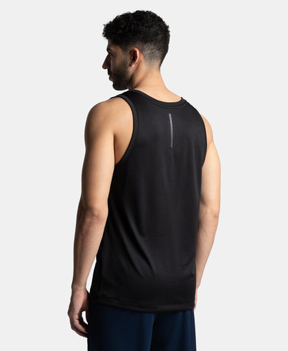 Pack of 2 Lightweight Microfiber Solid Tank Top with Breathable Mesh - Navy & Black