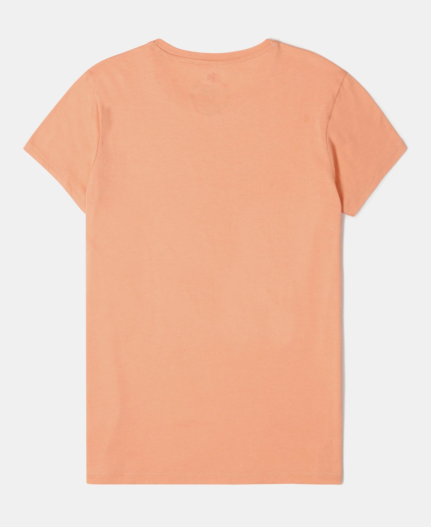 Girl's Super Combed Cotton Solid Short Sleeve T-Shirt - Coral Reef