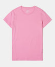 Girl's Super Combed Cotton Solid Short Sleeve T-Shirt - Sachet Pink