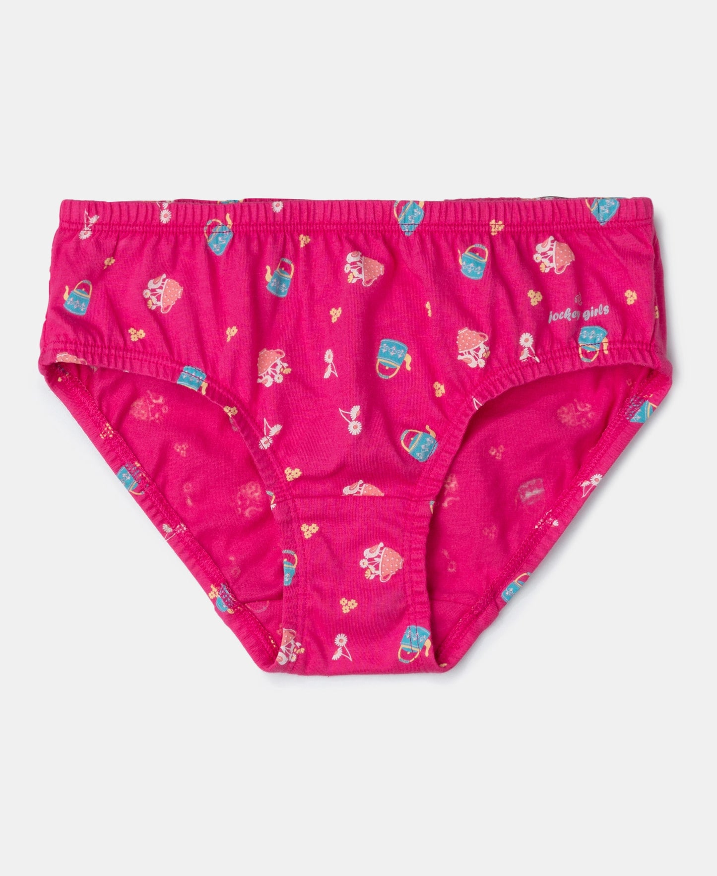 Super Combed Cotton Printed Panty with Ultrasoft Waistband - Angel Blue, Beetroot Pink & Lavendula (Pack of 3)