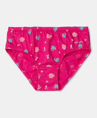 Super Combed Cotton Printed Panty with Ultrasoft Waistband - Angel Blue, Beetroot Pink & Lavendula (Pack of 3)