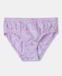 Super Combed Cotton Printed Panty with Ultrasoft Waistband - Angel Blue, Beetroot Pink & Lavendula (Pack of 3)