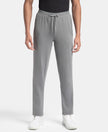 Soft Touch Microfiber Elastane Stretch Trackpant with Side Pockets and StayFresh Treatment - CP Grey