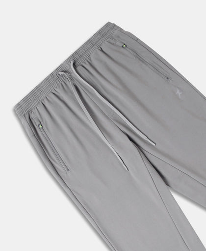 Soft Touch Microfiber Elastane Stretch Trackpant with Side Pockets and StayFresh Treatment - CP Grey