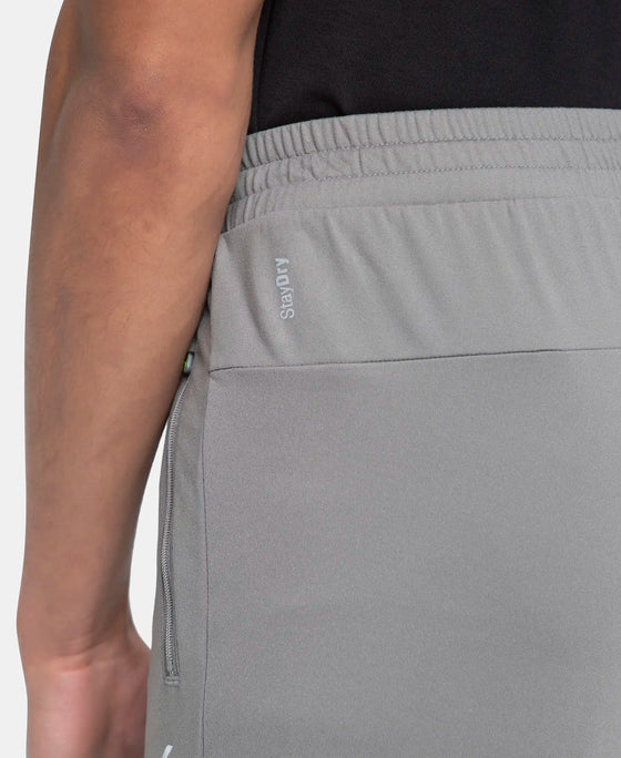 Soft Touch Microfiber Elastane Stretch Trackpant with Side Pockets and StayFresh Treatment - CP Grey