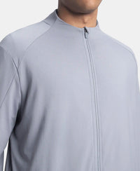 Soft Touch Microfiber Elastane Stretch Jacket with Thumbhole Styling - CP Grey