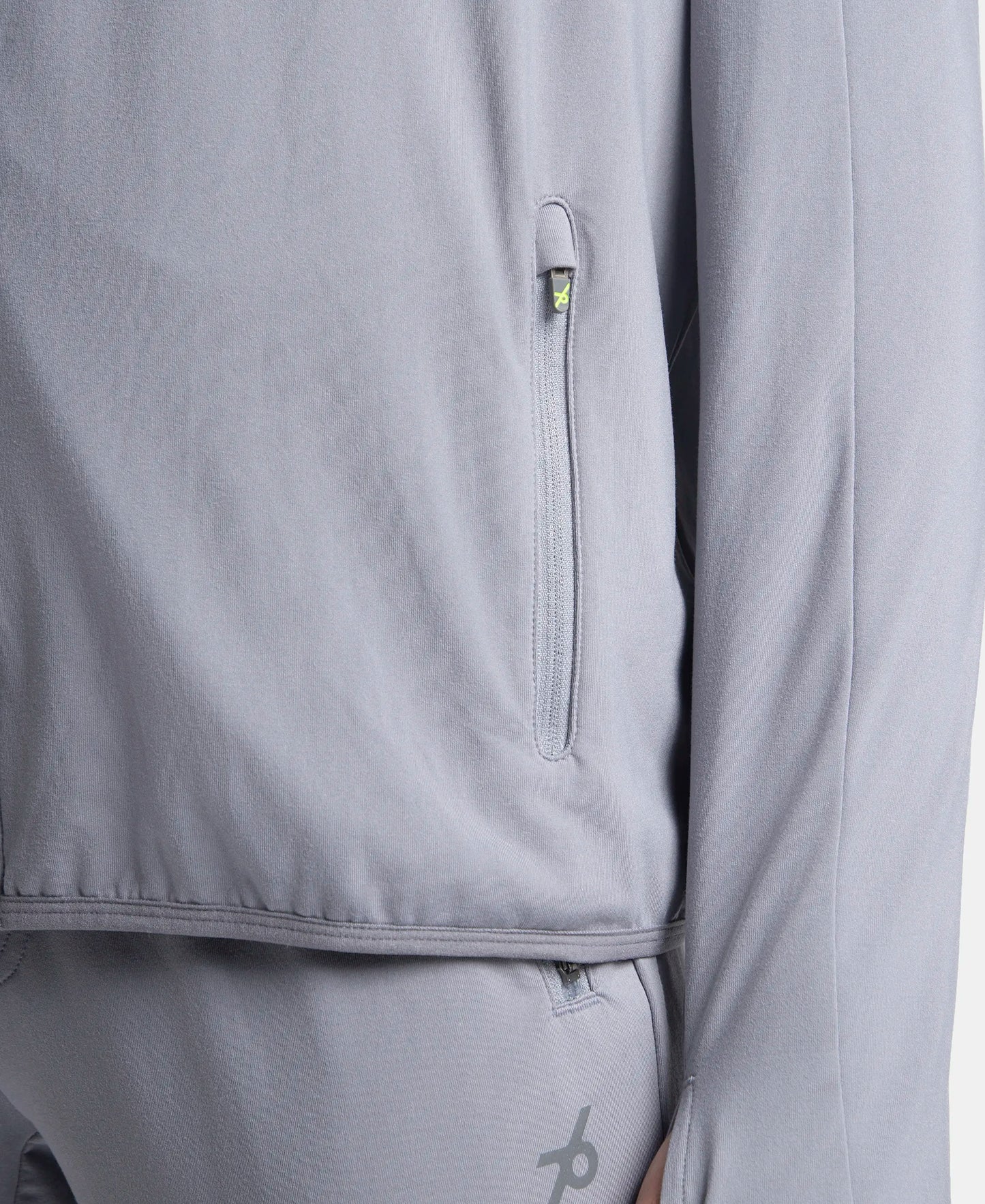 Soft Touch Microfiber Elastane Stretch Jacket with Thumbhole Styling - CP Grey