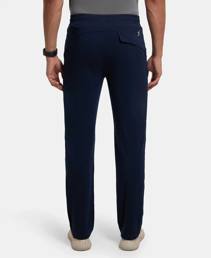 Super Combed Cotton Rich Trackpant with Pockets and StayFresh Treatment - Navy-3