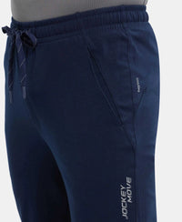 Super Combed Cotton Rich Trackpant with Pockets and StayFresh Treatment - Navy-7