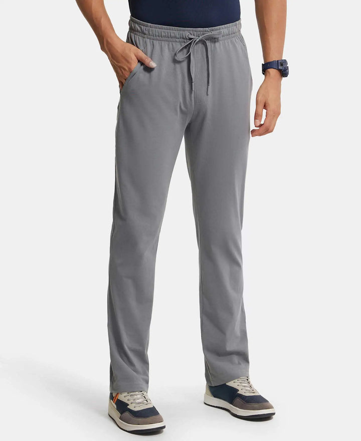 Super Combed Cotton Rich Trackpant with Pockets and StayFresh Treatment - Performance Grey-2