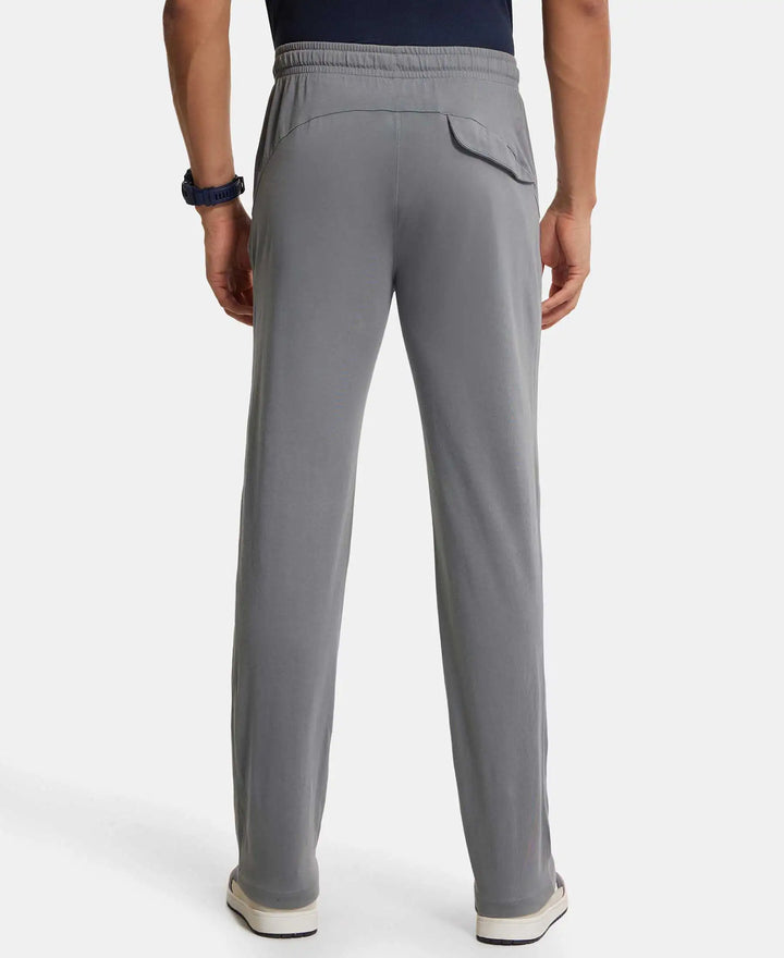 Super Combed Cotton Rich Trackpant with Pockets and StayFresh Treatment - Performance Grey-3