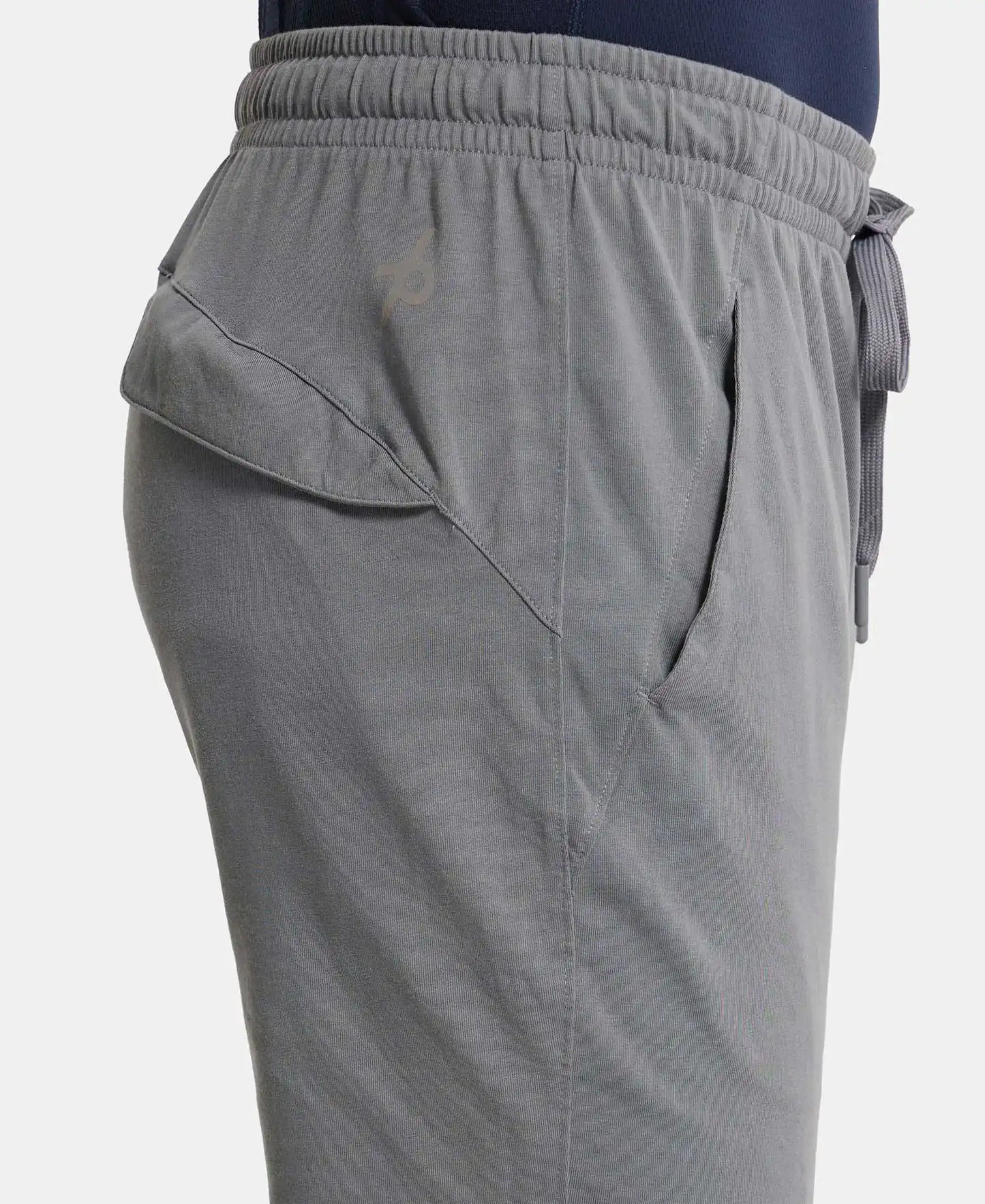 Super Combed Cotton Rich Trackpant with Pockets and StayFresh Treatment - Performance Grey-7