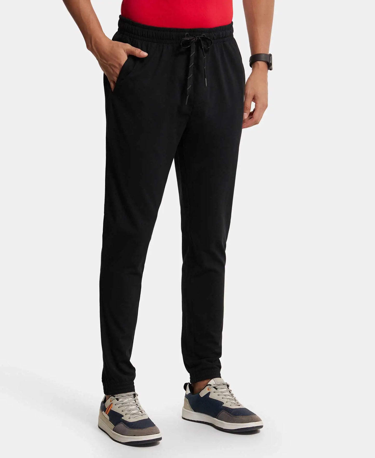 Super Combed Cotton Rich Jogger with StayFresh Treatment - Black-2