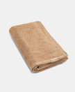 Cotton Terry Ultrasoft and Durable Patterned Bath Towel - Camel