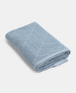 Cotton Terry Ultrasoft and Durable Patterned Bath Towel - Dusty Blue