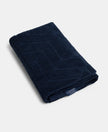 Cotton Terry Ultrasoft and Durable Patterned Bath Towel - Navy